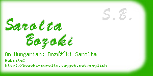 sarolta bozoki business card